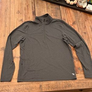 Vuori Dark Gray Quarter-Zip Pullover